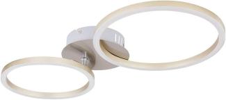 LED Deckenleuchte, Ring Design, silber, L 49 cm