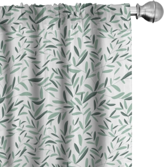 Abakuhaus Gardine Vorhang für Wohnzimmer Schlafzimmer Dekor, Microfaser, Salbei Blätter Sommergarten