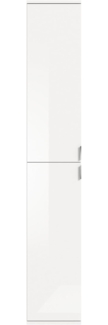 furnling Garderobenschrank Professor 30 x 193 x 34 cm, in Hochglanz weiß, mit 2 Türen, Schrank, Garderobe