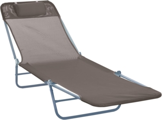 Outsunny Gartenliege Sonnenliege Zweibeinliege 4 Farben, Bäderliege, 1 St, Relaxliege, Braun 182L x 56B x 28H cm
