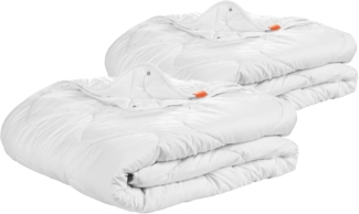 sleepling 4 Jahreszeiten Bettdecke 155x220 cm 2er Set, Made in EU, Ökotex 100, Waschbar 60 Grad, Vierjahreszeiten Steppdecke 155x220, 100% feine Mikrofaser, 2 Stück