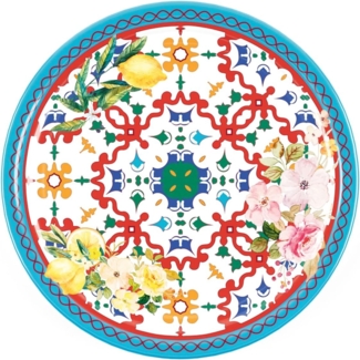 Guzzini Teller flach 27,5 cm Flower&Lemon