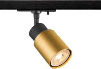 SLV PURI 2.0 Tube, 1~ Spot, GU10, 1x max. 6W, schwarz / gold - Leuchten mit 1 Phasen Adapter