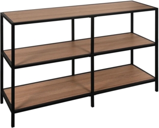 Regal Dylan / 300.001754 , Holzwerkstoff, Stahl , Schwarz, Holzfarben , 120 x 80 x 34 cm