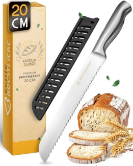 Krustenzauber Brotmesser Brotmesser mit Wellenschnitt aus Edelstahl - 20 & 26cm Küchenmesser