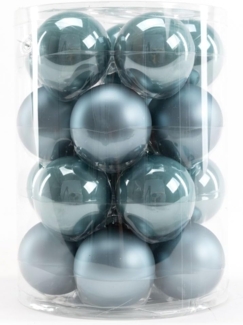 TrendLine Weihnachtskugeln aus Glas Ø60mm 20Stk dämmerungsblau Christbaumkugeln