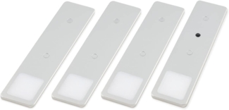 kalb LED Unterbauleuchte LED Unterbauleuchte Solid2, SET silbergrau, mech. Schalter, 3W, 4er Set warmweiß, warmweiß/neutralweiß