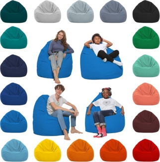 HomeIdeal - Sitzsack XXL Bodenkissen für Erwachsene & Kinder - Geeignet für Gaming oder Entspannen - Indoor wie Outdoor da er Wasserfest ist - mit EPS Perlen, Farbe:Königsblau, Größe:XXXL