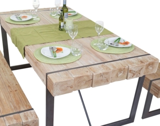 Esszimmertisch HWC-A15, Tanne Holz rustikal massiv 80 x 180 x 90 cm