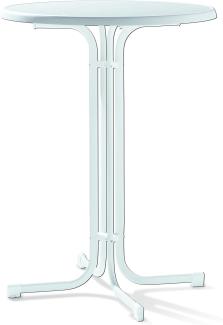 Stehtisch >Party< in Mamor weiß, mecalit®-PRO - 112x86cm (HxD)