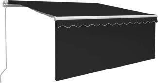 vidaXL Markise Manuell Einziehbar mit Rollo 3x2,5 m Anthrazit 3069259