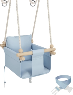 MAMOI® Schaukel | Babyschaukel | Schaukel indoor Kinder | Holzschaukel Baby | Kinderschaukel Holz | Indoor Babyschaukel | Indoor Schaukel + SICHERHEITSGURT | CE | 100% ECO | Made in EU