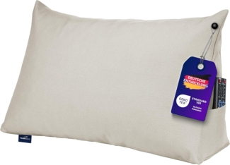 Traumnacht Cozy Rückenkissen, Lesekissen, 70x40 cm beige, abnehmbarer, waschbarer Bezug aus 100% Polyester, praktisches Seitenfach, Öko-Tex zertifiziert, produziert nach deutschem Qualitätsstandard