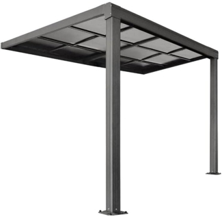 HOME DELUXE 'SOLIS DELUXE' Terrassenüberdachung, grau, 290 x 295 x 233/272cm