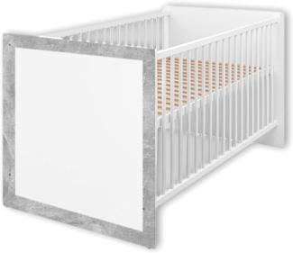 Bega 'Timo' Babybett beton/weiß 70x140 cm