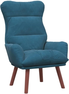 vidaXL Entspannungsstuhl Blau 69 x 74 x 93 cm Samt 42001833