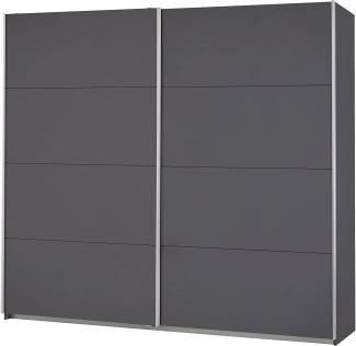 rauch möbelwerke gmbh Caracas Schwebetürenschrank, Holzwerkstoff, Grau-metallic, 226 x 210 x 62