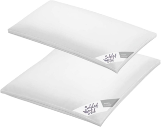 Schlafstil Daunen Kopfkissen D800, 90% Prachtgänsedaunen, 10% Federn|80x80 cm