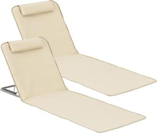 Strandmatte Donostia 2er Set 143x48cm Beige [en. casa]