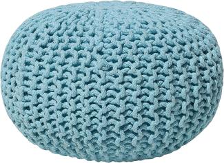 Pouf hellblau ⌀ 40 cm CONRAD