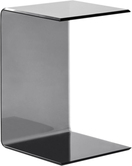 Beistelltisch LOURDES Sicherheitsglas Schwarz