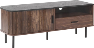 TV-Möbel dunkler Holzfarbton / schwarz JOSE