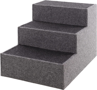 Flamingo Haustiertreppe Treppe Velta Filz grau/dunkelgrau