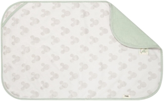 hauck Changing Mat Liner, Disney Mickey Light Beige - 2in1 Topper & Handtuch 44 x 69 x 0,4 cm - Atmungsaktive Baumwolle - Saugfähiges Frottee - Kompatibel mit Change N Clean Wickelauflage