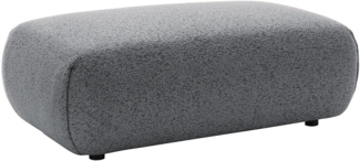 Vente-unique - Hocker - melierter Stoff - Grau - MONELIA