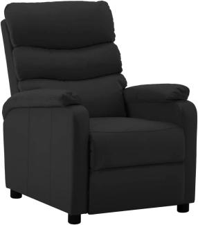 vidaXL Liegesessel Schwarz Kunstleder [289682]
