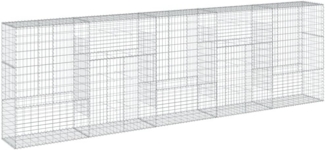 vidaXL Gabione mit Deckel 500x50x150 cm Verzinktes Eisen 3295158