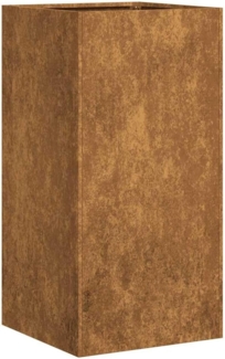 vidaXL Blumentopf Pflanzkübel Rostig 40x40x80 cm Wetterfester Stahl (1 St)