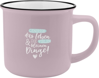 GRUSS & CO XL-Becher Motiv "Die kleinen Dinge" | Lieblingsbecher aus Porzellan, Tasse mit Spruch, 55 cl, mit Geschenkbanderole | Geschenk zum Geburtstag | 74179