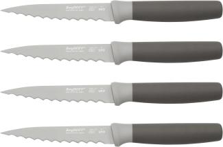 Berghoff 3950046 Messerset mit 4 Steakmessern, 11,5 cm, Grau