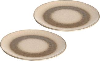 Leonardo MATERA Keramikteller 22,5 cm beige 2er Set