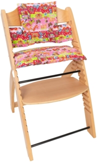 Kissenbezug für Stokke Hochstuhl, kompatibel mit Stokke, Stokke Tripp Trapp, Trip Trap Stokke, Stokke Evolutions-Hochstuhl und Stokke Hochstuhl (Hippie Fuchsia)