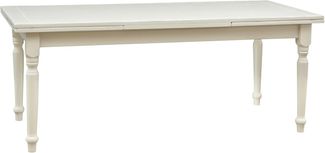 Biscottini Esstisch ausziehbar 200 x 90 x 80 cm | Küchentisch im Landhausstil | Esszimmertisch Holz