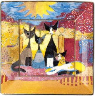 Goebel Schale Rosina Wachtmeister - Macchia e amici, Dekoschale, Dekoteller, Fine Bone China, Bunt, 12x12 cm, 66860991