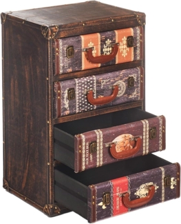 Kobolo Regal Kommode TAIO aus MDF mit bedrucktem Kunstleder