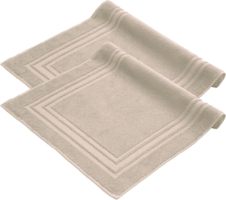 Komfortec Badematte Badvorleger aus 100% Baumwolle, 50x70 cm Duschvorleger, Waschbar Duschmatte, Frottee, Rechteckig, 600 g/m², 2er Set, Saugfähig & Schnelltrocknend