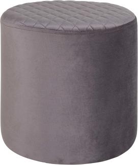 Eleganter Hocker BILUND grau Samt