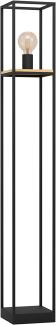 Eglo 99798 Stehleuchte LIBERTAD schwarz, braun L:18 B:18 H:128,5cm mit Fußtrittschalter