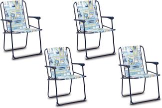Best 4x Klappsessel Chiemsee blau/D. 1880