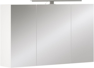 Badspiegelschrank Lavio Weiß 100 x 60 cm mit 3 Türen und LED-Beleuchtung Vicco