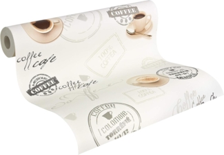 A.S. Création Schaumtapete Il Decoro Kaffee, aufgeschäumt, Motiv, gemustert, mehrfarbig, Tapete Ausgefallen Tapeten Wohnzimmer Schlafzimmer Küche eige Design