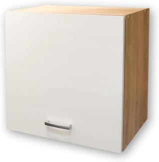 ANDY Moderner Hängeschrank Küche in Eiche Sonoma Optik, Weiß matt - Geräumiger Küchenschrank mit viel Stauraum - 50 x 50 x 31 cm (B/H/T)