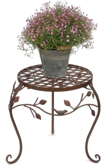 DanDiBo Blumenhocker Metall Braun 35 cm Blumenständer 93992 L Blumensäule Antik Pflanzenständer Pflanzenhocker