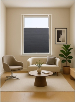 ondeco Wabenplissee Klemmfix Plissee verspannt, Klemmträger ohne Bohren für Fenster und Türen, lichtschutz und Blickdicht, Sonnen-Schallschutz - Grau - 50x130 cm