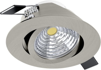 Eglo 98307 Hochvolt LED Einbauleuchte SALICETO nickel-matt 4000K rund Ø8,8cm H:4,2cm schwenkbar
