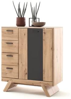 Kommode Carvin 8 Balkeneiche Cosmos grey 89x103x44 cm Sideboard